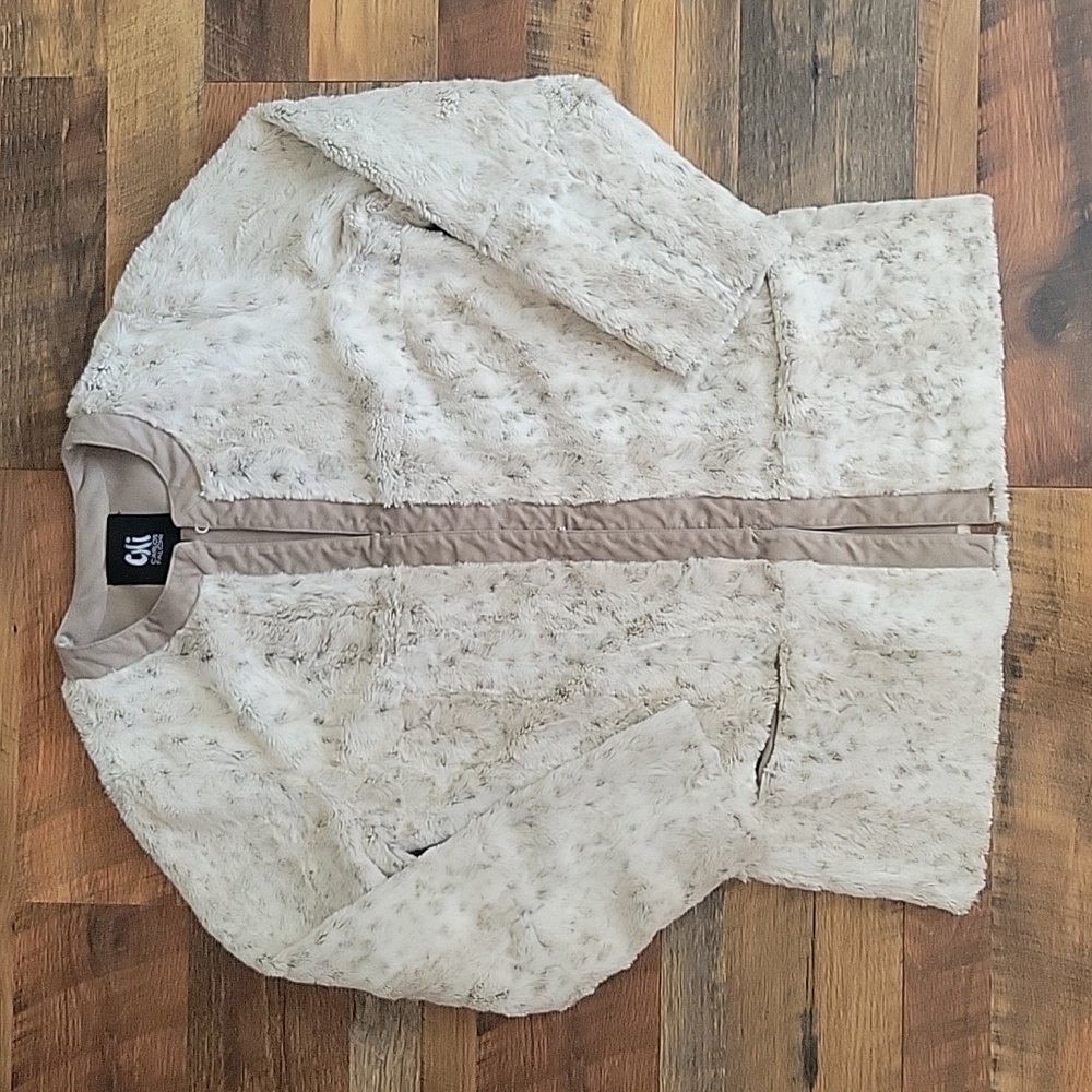 Vintage Carlos Falchi Faux Fur Coat Size S